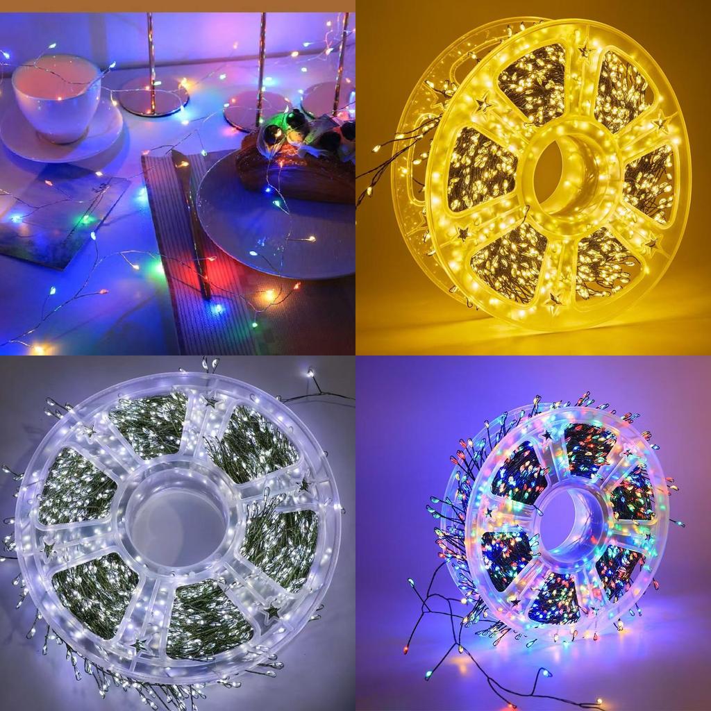 Copper Wire String Lights With Remote Control For Outdoor Garden Decor