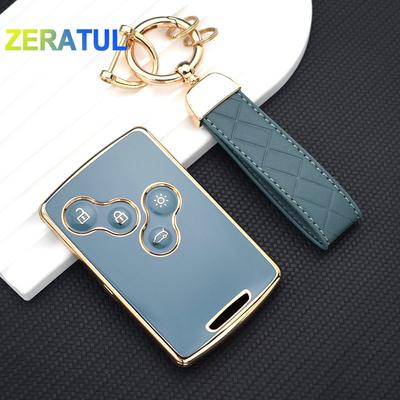 4 Buttons Tpu Car Key Case Cover Shell Fob Keychain For Renault Duster Captur Clio Logan Megane 1 2 3 Koleos Scenic Accessories