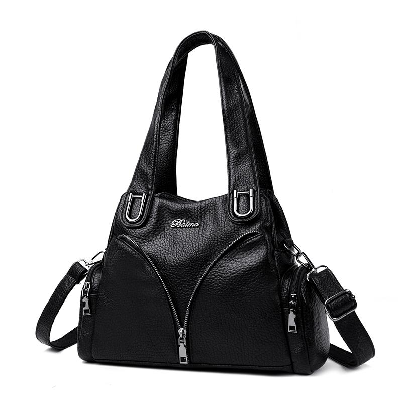 Women'S Handbag 2025 Summer Carving Decor Shoulder Bag Fashion Purse Soft Leather Large Capacity Shopping Handbags Satchel Bag Mom'S Bags