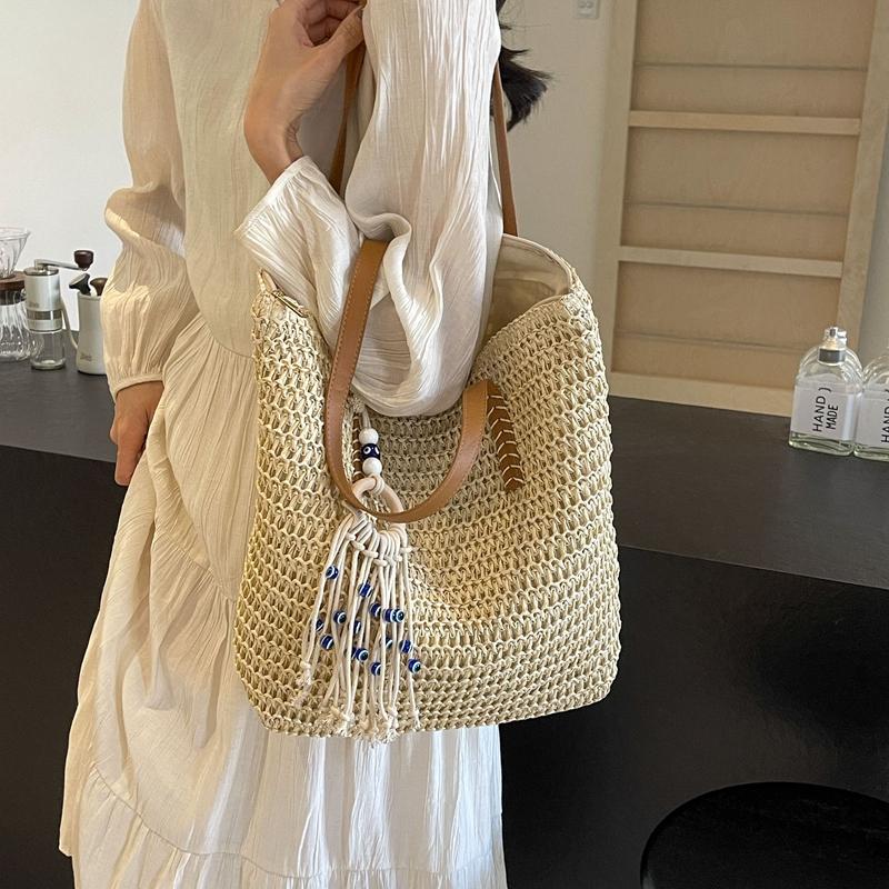 Женская тканая сумка большой емкости для подмышек — фото 4