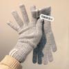 Wind Rabbit Plush Cute Warm Knitted Wool Gloves Long Girl Pink Thickened Soft Cold-proof