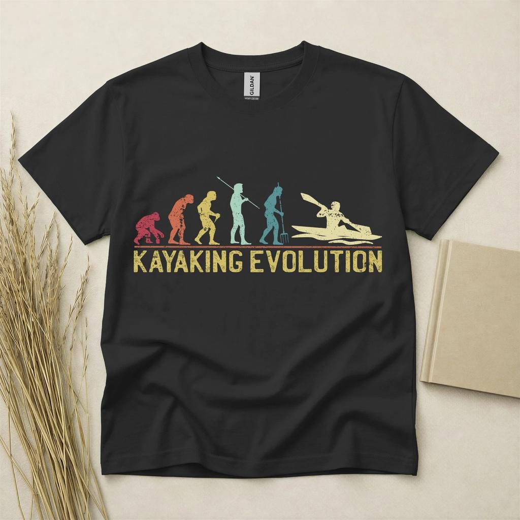 Kayaking Evolution Children's Children's Children's T  Children's T-shirt Funny Kayak Gift Paddle Sports Gildan Cotton Top
