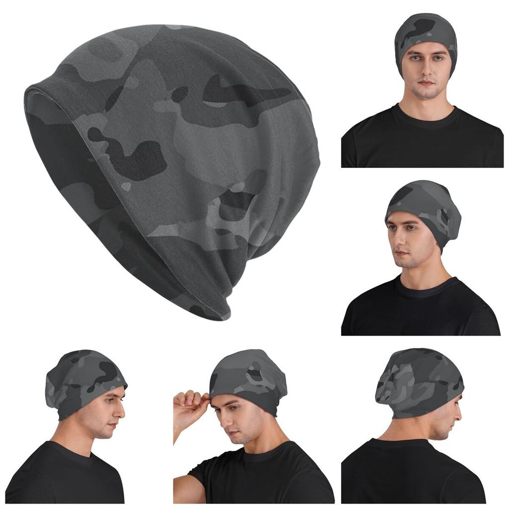 Multicam Military Trout Camo Unisex Adult Beanies Caps Knitted Bonnet Hat Warm Fashion Autumn Winter Outdoor Skullies Hats