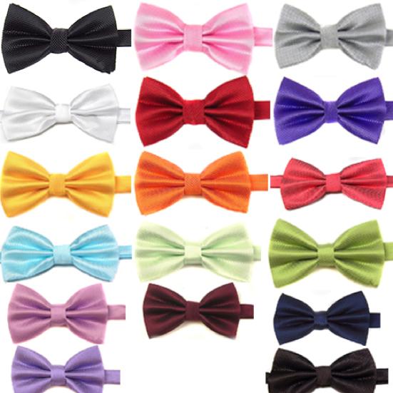 Bow Tie Grid Pattern Skin-friendly Polyester Wedding Formal Meeting Necktie for Men