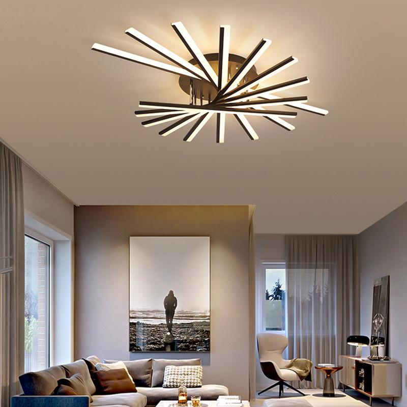 Candelabre LED Moderne Lampă de Plafon Iluminat Interior Pentru Studio Living Dormitor Lămpi Corpuri de Iluminat Negru/Alb Intrare 90-220V