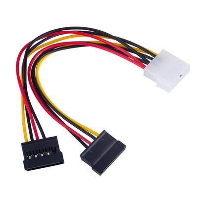Molex - 2X Sata Akyga Ak-Ca-16 Cable Power Cord HDD SSD Drive 15Cm