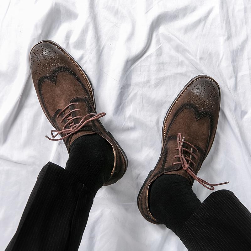 Fashion Suede Wedding Business Shoes For Men Mens Formal Oxford Shoes Men Original Leather Shoes Casual Flat Shoes Luxury Designer Shoes