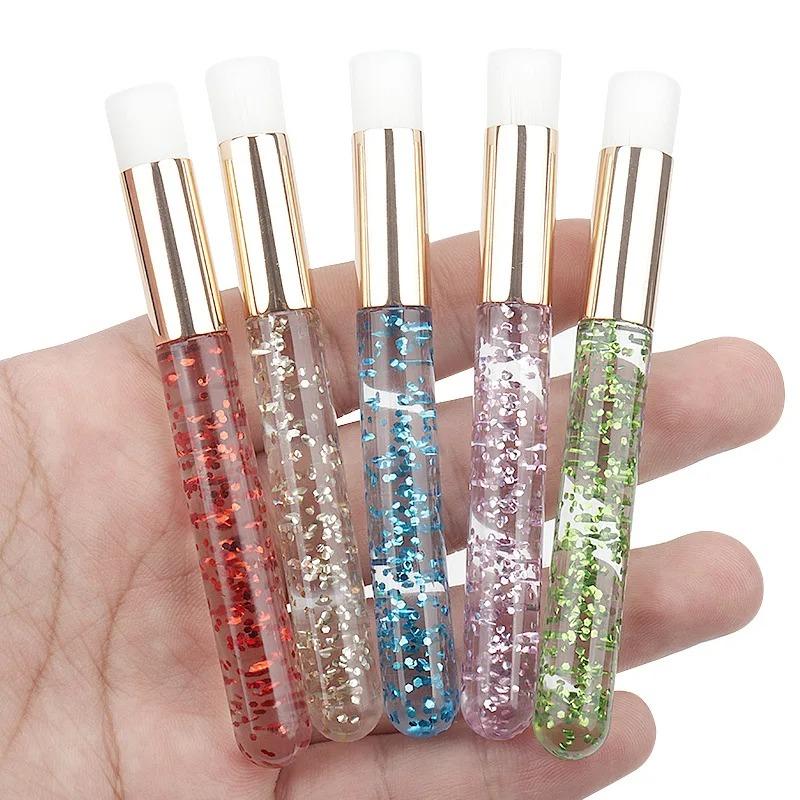 Wholesale 5pcs Crystal Microbrush Eyebrow Lash Makeup Brush Extension Eyelash Cleaning Brush Lash Wash Shampoo Clean Applicator