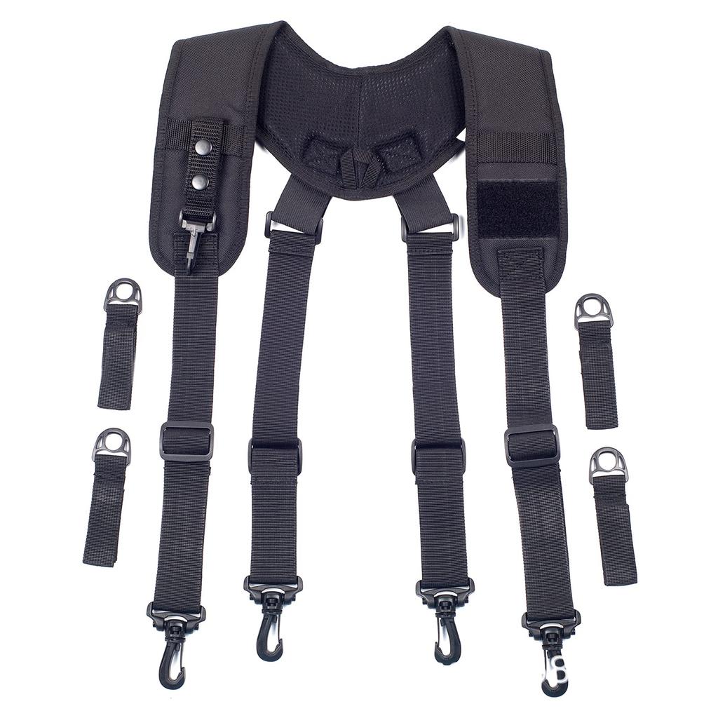 Tactical Suspenders X Type Tactics Brace Practical Adjustable Equipment with Keychain Tactical Belt Harness for Duty B X Type Tactics Brace Tactical