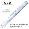 Sailor Fountain Pen TUZU ADJUST Glassy Broad Nib 12-0561 Self-Packaging (Crystal White, B)