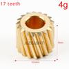 5pcs 17teeth 5mm inner hole copper gear for Benz renault land rover Ford handbrake parking motor brass