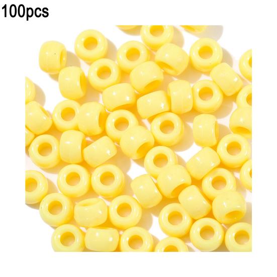 100Pcs/Set DIY Acrylic Loose Beads Pre-hole Handmade Bracelets Necklaces Jewelry Making Colorful Spacer Beads Handcrafted Craft Accessories Kit