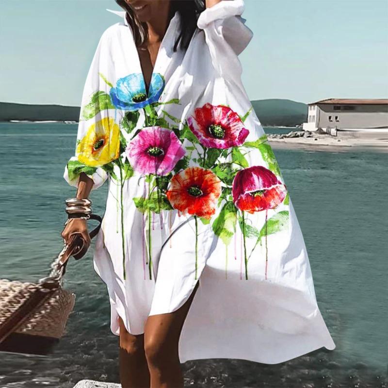 DICFY Women's Fashion Spring Autumn Long Sleeve Casual Dresses