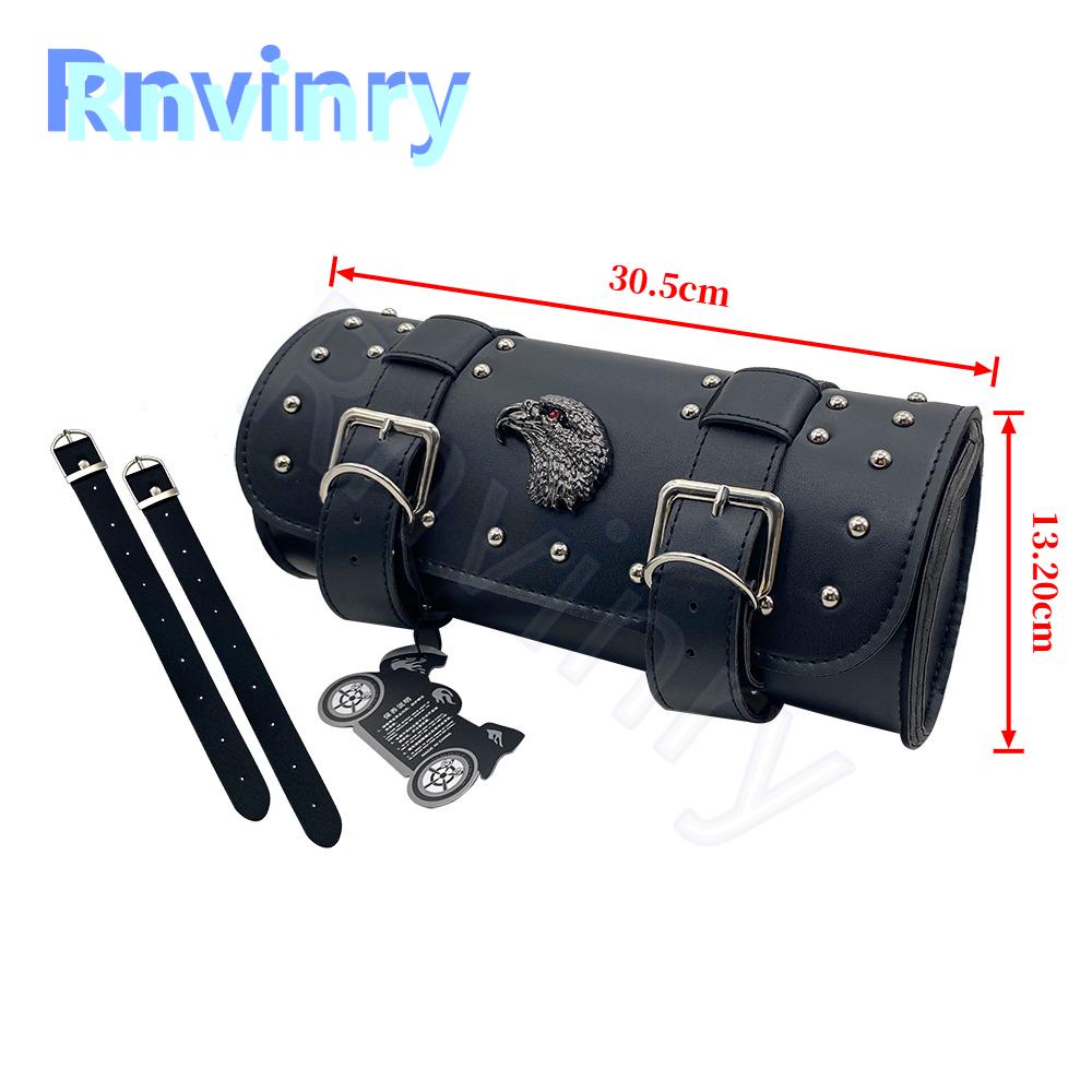 Universal Motorcycle Saddlebag For Chopper Bobber Cruiser Sportster Side PU Leather Luggage Storage Tool Pouch