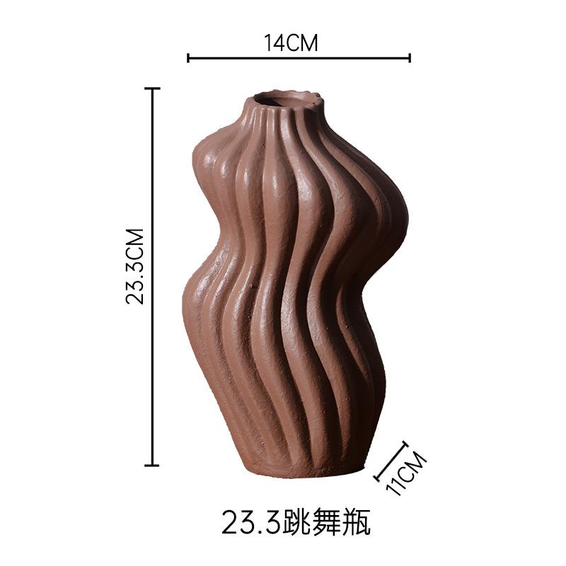 Retro New Chinese Ceramic Vase Decorations Ornaments Porcelain Vase with Flower Arrangement and Hydroponics in Porch TV Cabinet