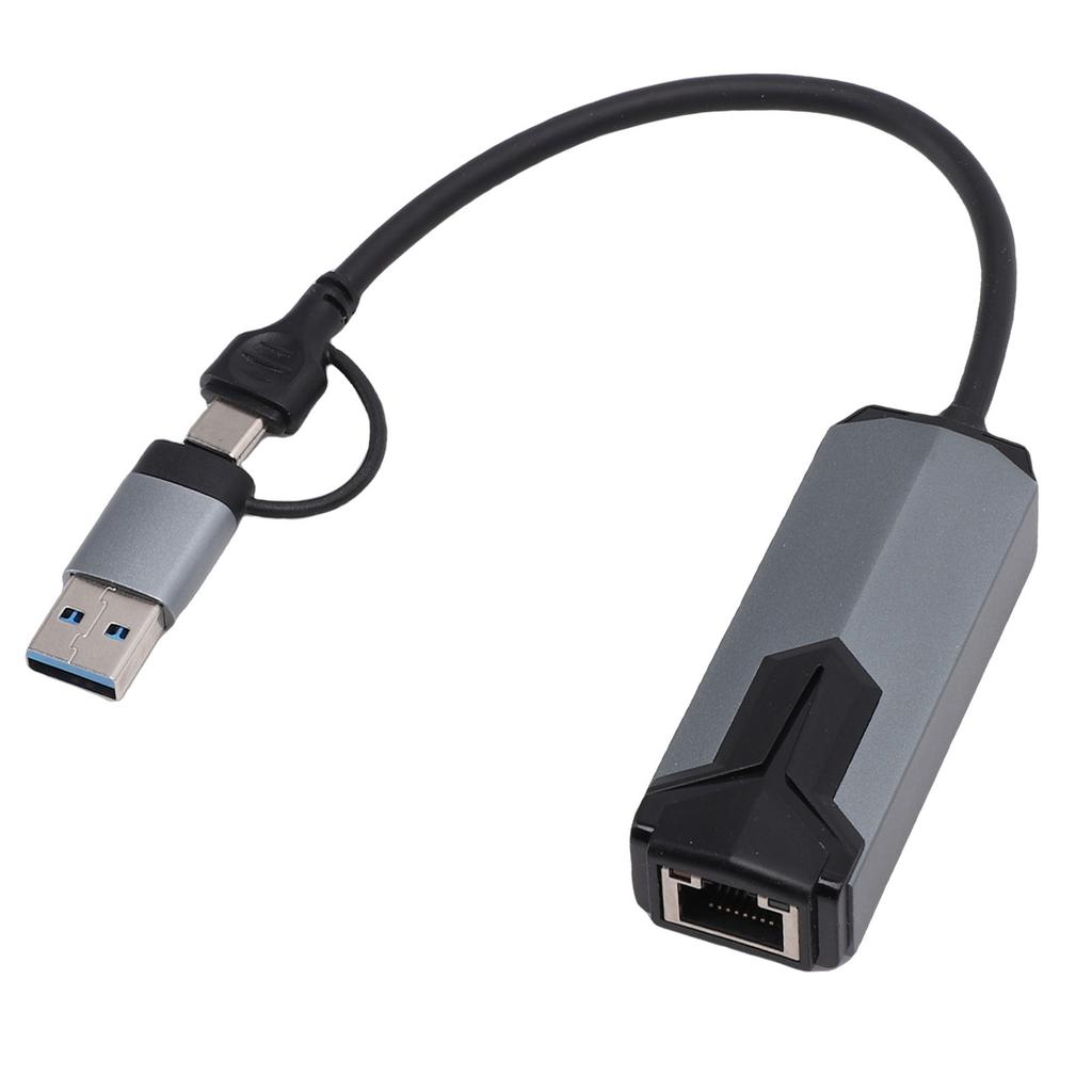 USB Type C to 2.5G Ethernet Adapter 2500Mbps RJ45 Gigabit Network Speed for Laptop USBC Devices