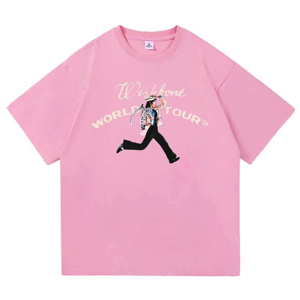 Hiphop Y2k Tops Conan Gray Wishbone World Tour 2026 T Shirt Fashion  Aesthetic Casual Vintage Casual Loose TShirt Unisex