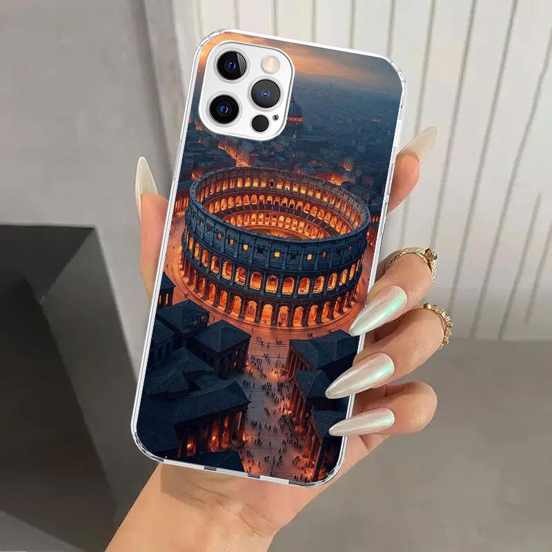 Roman Colosseum Phone Case for Iphone 17 Air 16 15 Plus 14 13 Mini 12 11 Pro Max 16E 7 8 SE 2020 Soft Funda Print Shell 17 Air 1