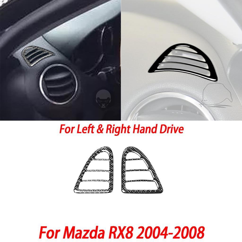 Gloss Black Plastic Car Interior Accessories Sticker AC Radio Door Handle Gear Shift Panel For Mazda RX8 2004-2008 SE3P JM1FE