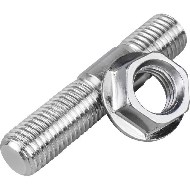 Bevinsee 12 Pairs Exhaust Manifold Stud Nuts Kit Compatible with Honda/Toyota/Nissan, M10-1.25x48mm Stainless Steel Studs & Nuts