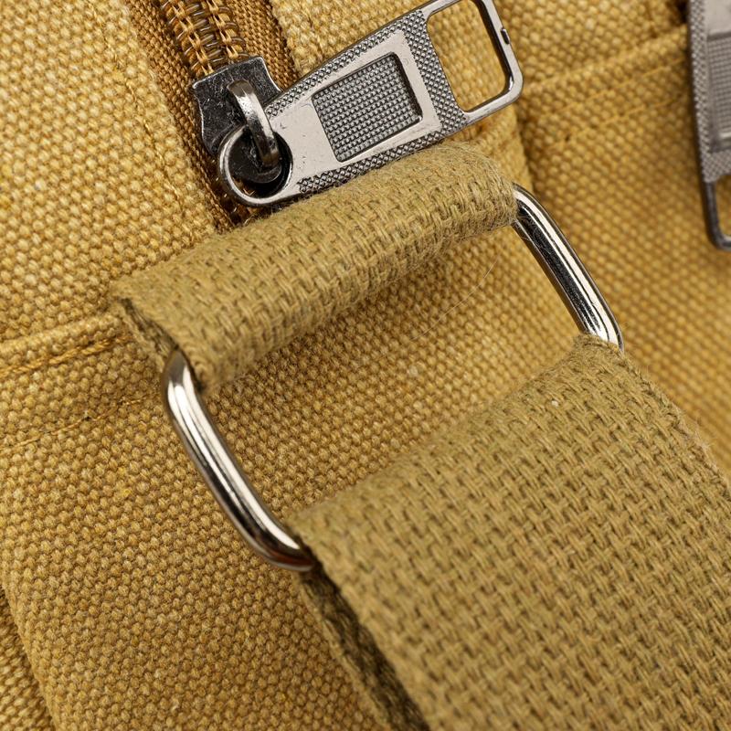 Canvas Handbag Men's Business Briefcase Shoulder Crossbody Bag