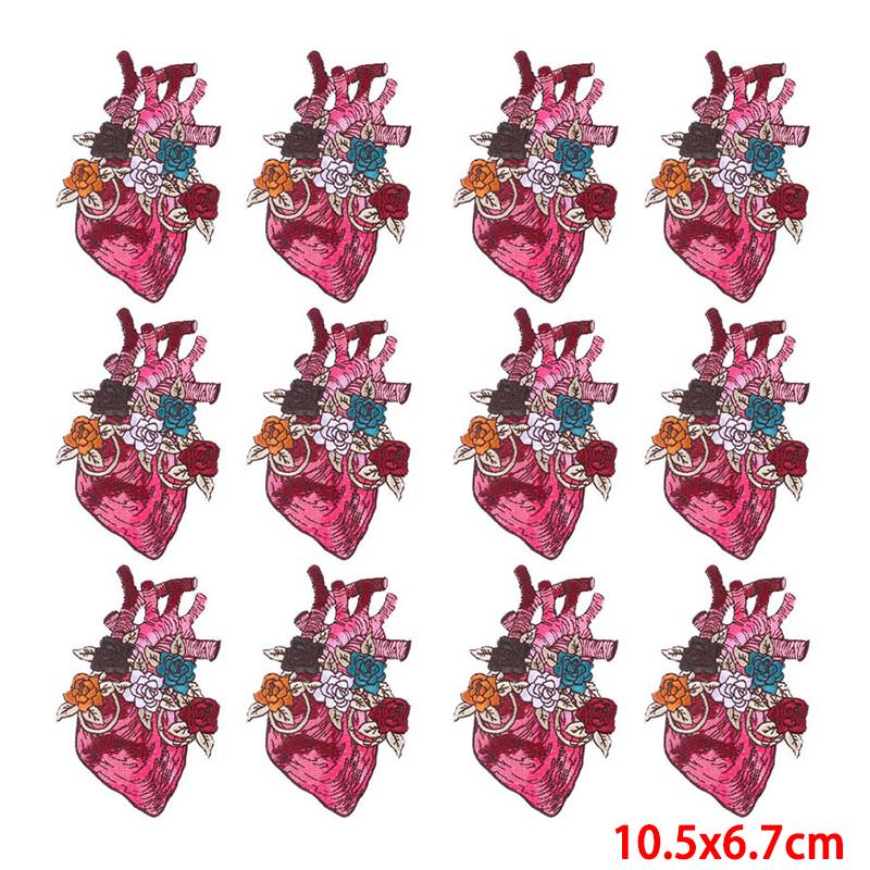 10 pezzi/lotto toppa da ricamo all'ingrosso termoadesiva sulle toppe per abbigliamento toppe su vestiti giacche decorazioni applique forniture per cucire