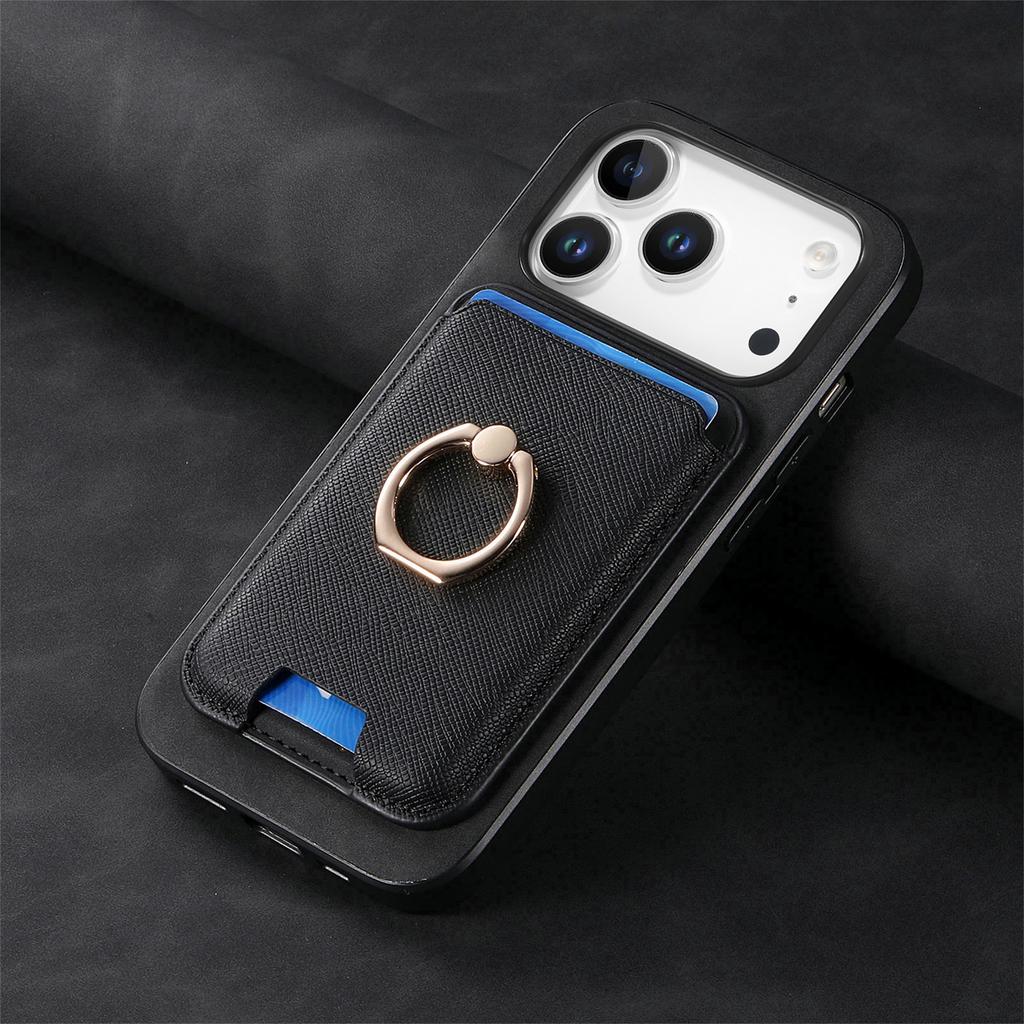 2 in 1 Detachable Card Solt Leather Wallet Case For iPhone 17 Pro Max 16 Plus 15 14 13 12 11 17air 16E SE4 Magnetic Ring Holder