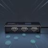 Ugreen USB-A to RJ45 Ethernet Adapter with 3-Port USB 2.0 Hub, 10/100Mbps Speed, Black Finish