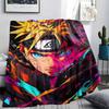 1Pc Naruto Print Flannel Blanket, High quality Comfortable for All Seasons, Home Decor, Warmth and Comfort, Perfect for Christmas Gifts