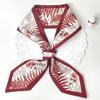 dacron Mid-Autumn Festival gift box scarf Headband Floral Skinny Scarf  Gift Packed
