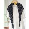 Johnature Handmade Crochet Triangle Scarf Versatile Spring Summer Women Solid Color Hollow Shawl Scarf