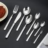 304 Stainless Steel Western Cutlery Set with Stone Pattern: Steak Knife, Dinner Fork, Dinner Spoon, Dessert Spoon.