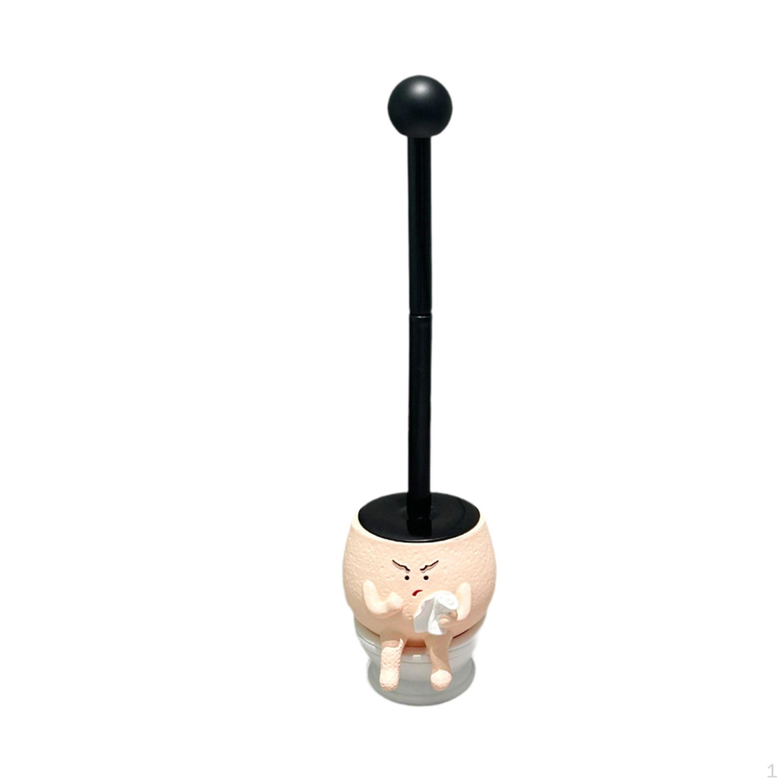 

Cleaning Toilet Brush Cute Cartoon Set with Holder Modern Floor чорний