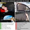 2Pcs Car Window Shade Front/Rear Side Window Sun Shade Breathable Privacy Curtain with Zipper