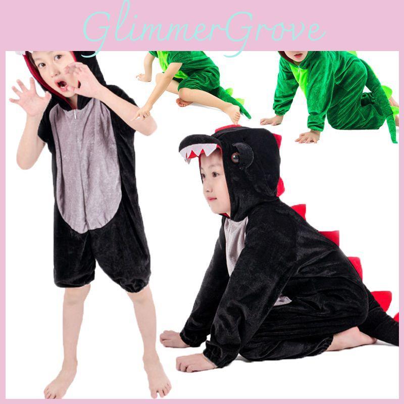 Eye-catching Childs Dinosaur Costume Crocodile Jumpsuit For Unisex Halloween Celebrations