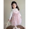 2025 Autumn Girls' Fashion: Baby Girl Two-Piece Princess Dress Set