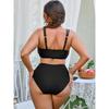 Women S Plus Size High Waist Sexy Split Bikini Set