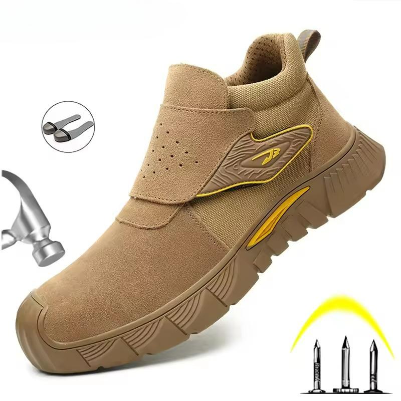 Fashion Men Safety Shoes Fire-resistant Flower Welding Shoes Anti-smash Anti-stabbing Insulated Boots Indestructible Non-slip Work Boots