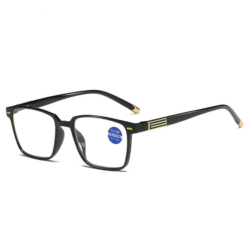 Square Reading Glasses Men Women Retro Full Frame Diopter +1 0 to +4 0 Business Optical Farsighted Eyewear