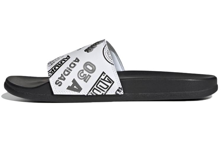 Adidas Adilette Comfort Slide 'All Over Logos - White' FZ1751