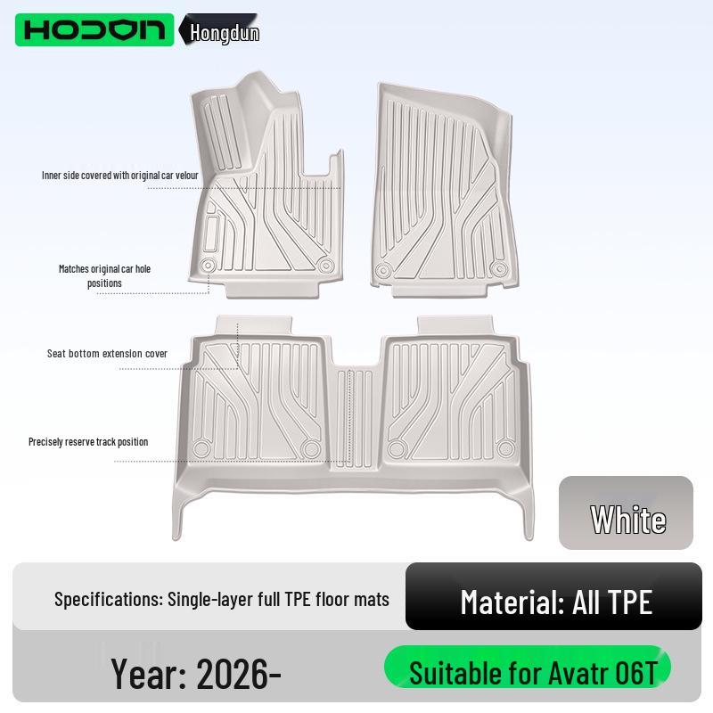 Avatr 06T Floor Mats TPE26: New Car Interior Modification Accessories Avatr 06T TPE26