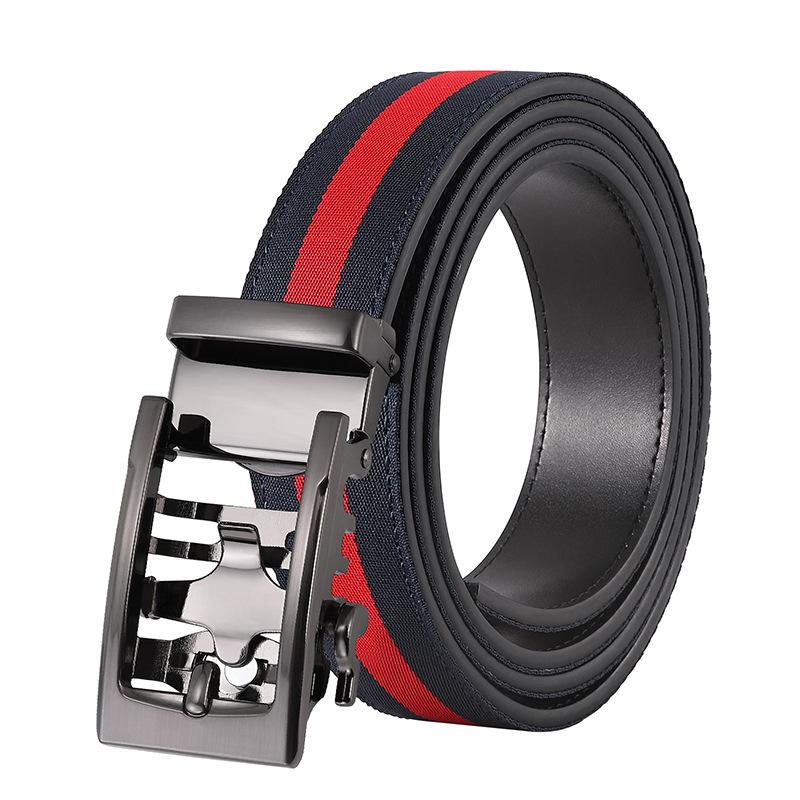 

3,3 см Мужской холщовый брючный ремень Повседневный Премиальный Автоматическая пряжка Брючный ремень 140*3.15cm