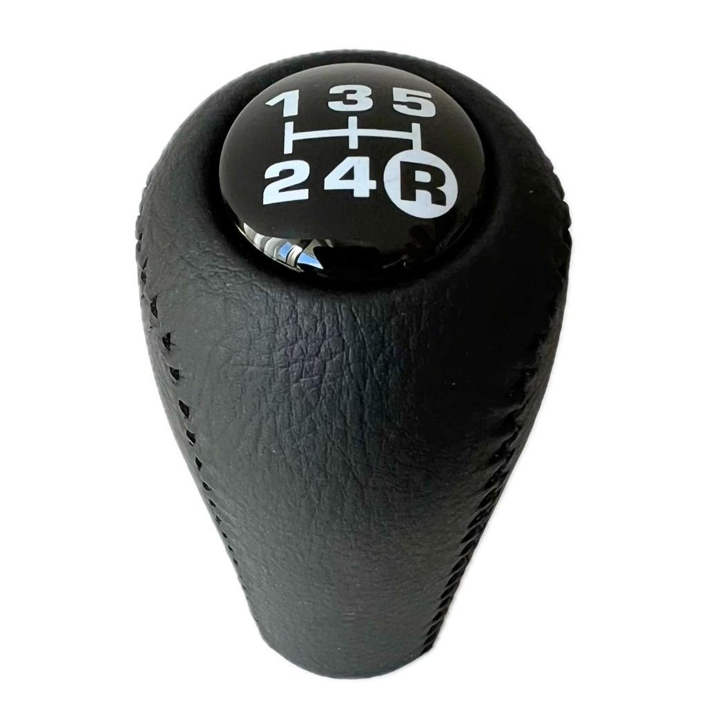 Shymie Shift MT Universal Car Synthetic Leather Classic Screw Diameter P Black Knob, 5-speed, Fit, Replacement, (PU Leather), Car, Screw-in Type, M12,