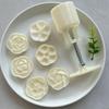 Set of 6 Plum Blossom Mooncake Molds - 50g, Hand-Pressed, 3D, Five-Petal, Six-Branch Design