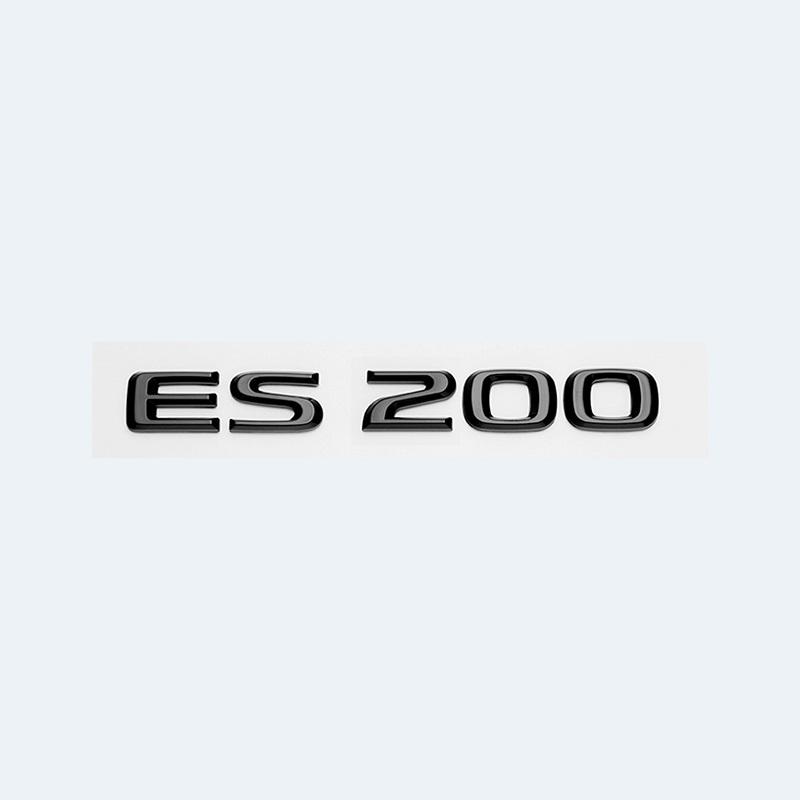 ABS-Buchstaben ES200 ES240 ES250 ES300h ES350 Glänzend Schwarzes Emblem Auto Kofferraumplakette Modifiziertes Aufgewertetes Aufkleber für Lexus ES Serie VH6