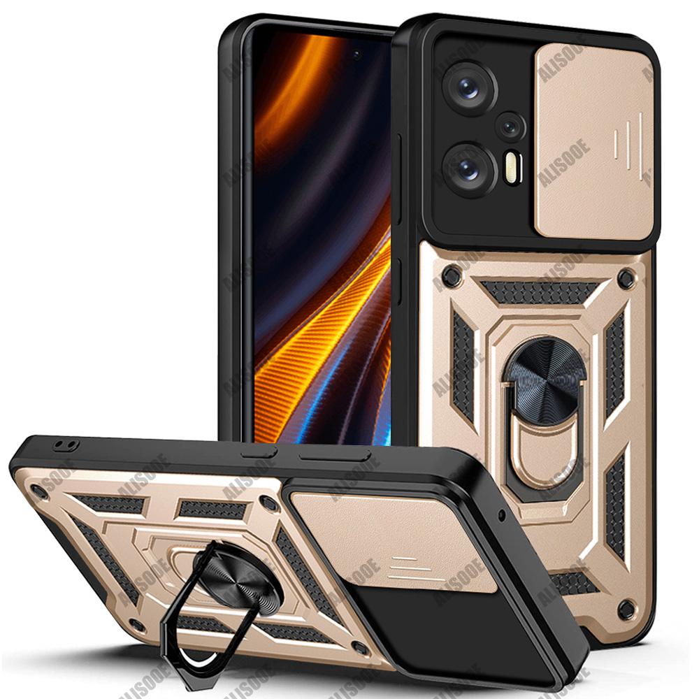 For POCO X4 GT X5 Pro F4 Case Slide Camera Cover for Xiaomi Mi 12 Lite POCO X4 Pro X3 NFC F3 M3 M4 Redmi Note 11S 11 10S 10 10C