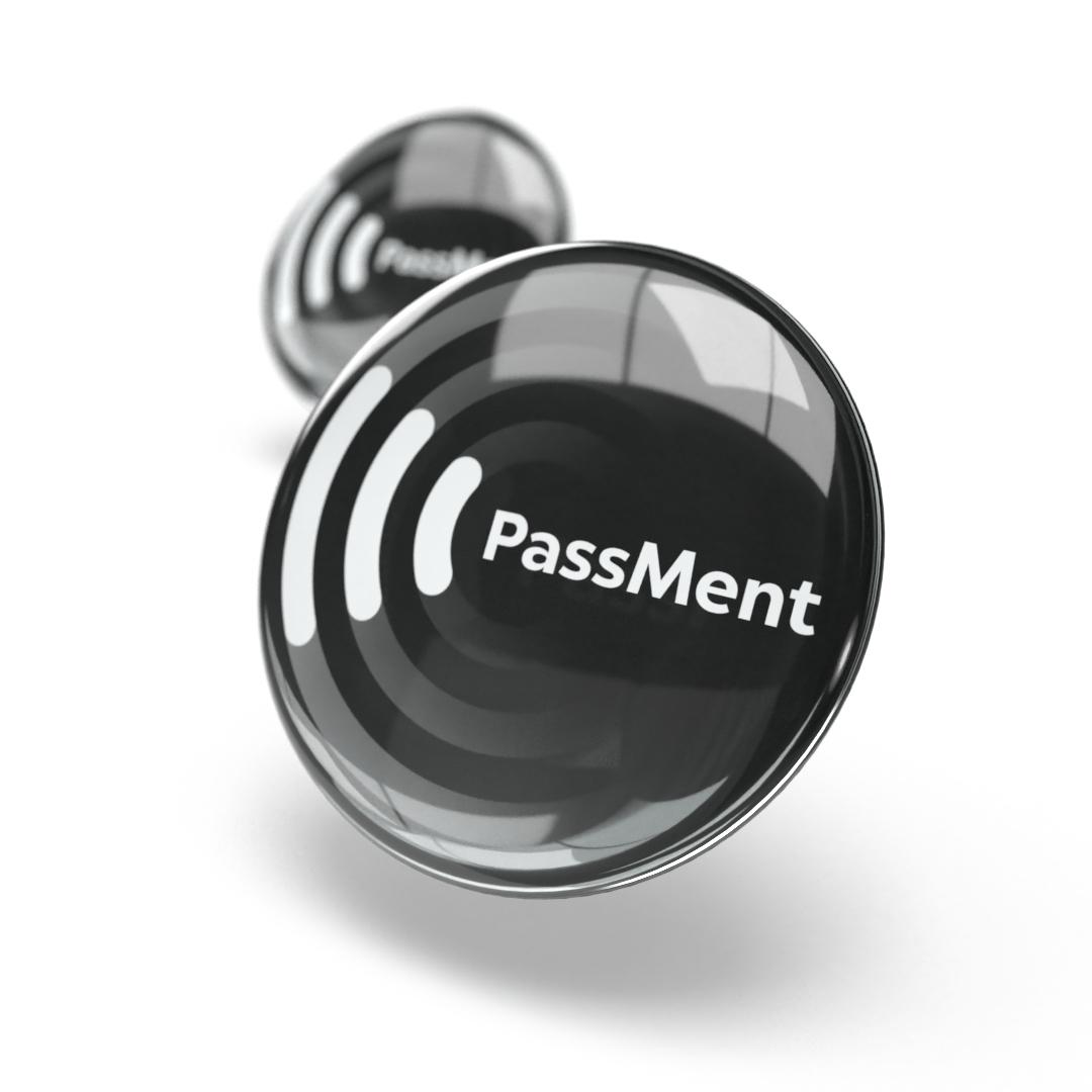 

Чорна безконтактна наклейка з чіпом NFC розумна електронна цифрова наклейка на телефон PassMent чорний