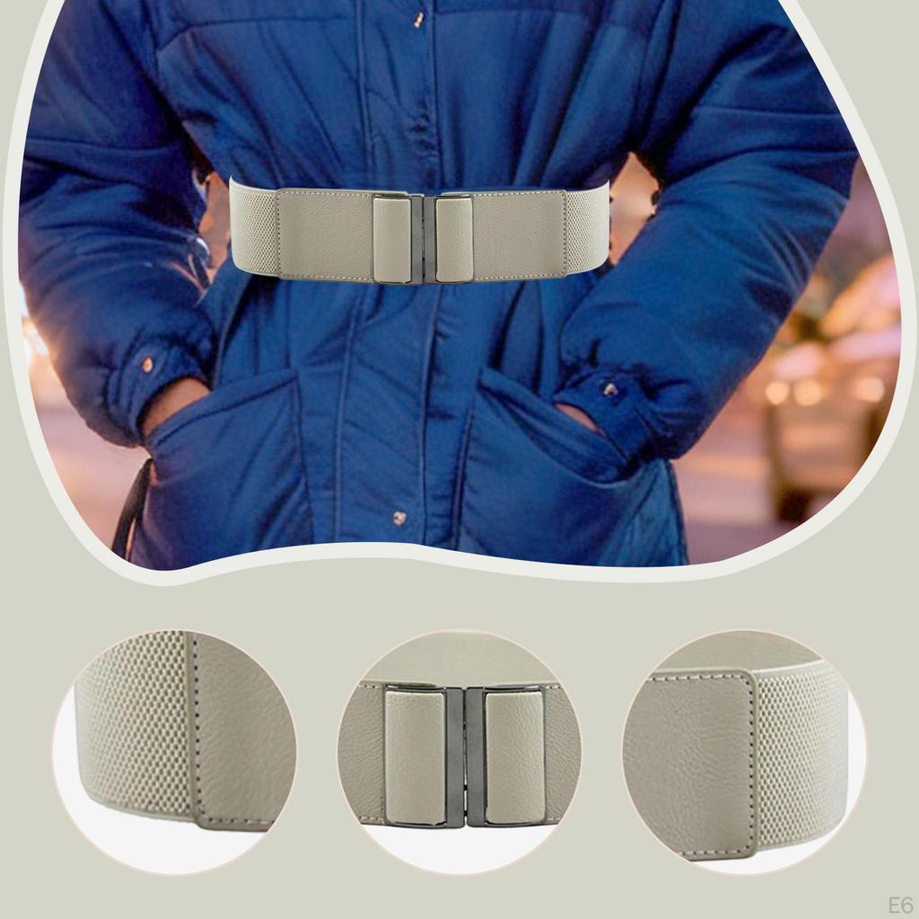 Women Wide Elastic Waist Belt Chunky for Jeans Weddings Dating Shirts Pants