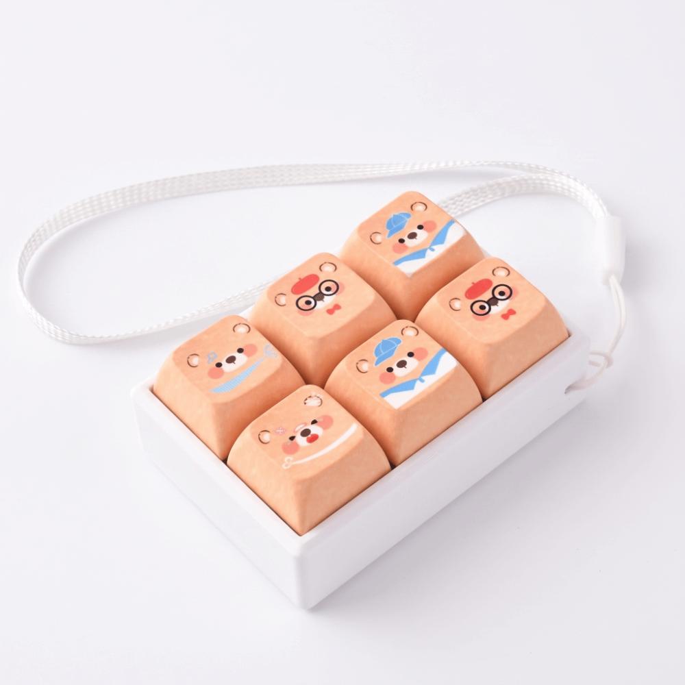 Sensory Clicky Button Keyboard Clicker Toy Keyring Keyboard Button Clicker Key Chain Pendant