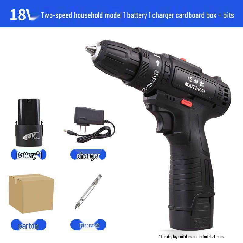 12V High Power Cordless Two-Speed Electric Drill and Screwdriver